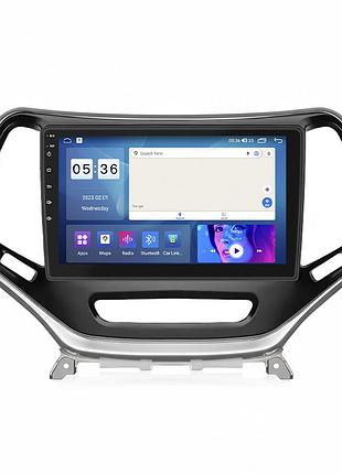 Штатная магнитола lesko для jeep cherokee v (kl) рестайлинг 2018-н.в экран 10" 2/32gb carplay 4g wi-fi gps prime