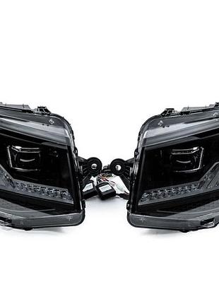 Передні фари fullled black v2 (2015-2019, 2 шт) для volkswagen t6 рр