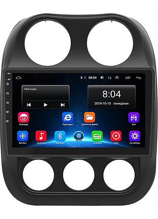 Штатная магнитола lesko для jeep compass i рестайлинг 2 2013-2016 экран 10" 2/32gb wi-fi gps base