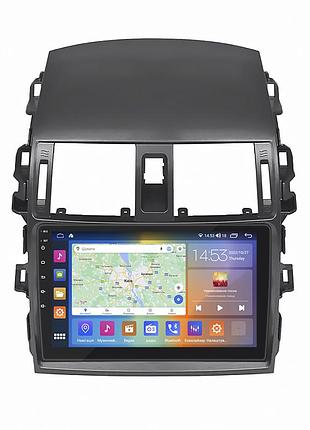 Штатная магнитола lesko для toyota corolla x (e140, e150) рестайлинг 2010-2013 экран 9" 4/64gb carplay 4g wi-fi gps prime
