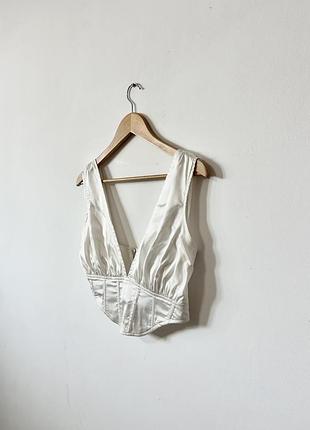 Атласний топ корсет missguided🌿