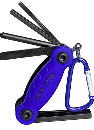 Мультитул west biking yp0719243 карманный набор инструментов для велосипеда blue