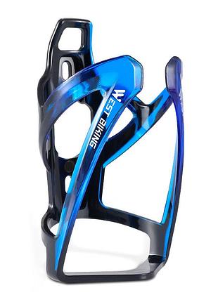 Фляготримач велосипедний west biking yp0704037 тримач для пляшки на велосипед пластиковий black + blue