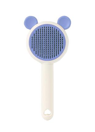 Гребінець для шерсті тварин dt-1152 blue + white