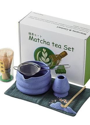 Набор matcha sd5458 для приготовления чая матча 7 предметов blue