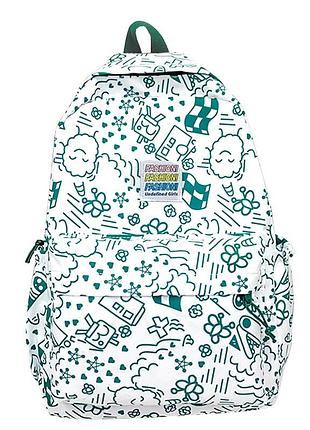 Рюкзак підлітковий 5154 з малюнками 20-35 л green