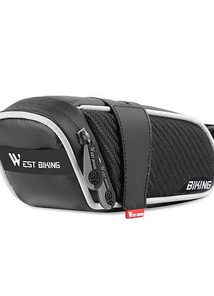 Сумка велосипедная west biking 0707229 под седло black + gray