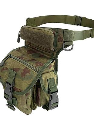 Сумка тактическая на бедро aokali outdoor a90 camouflage green