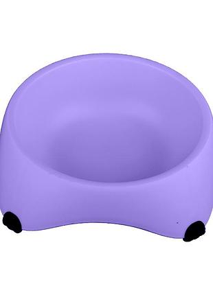 Миска для собак котов м120 пластиковая одинарная 300 мл purple