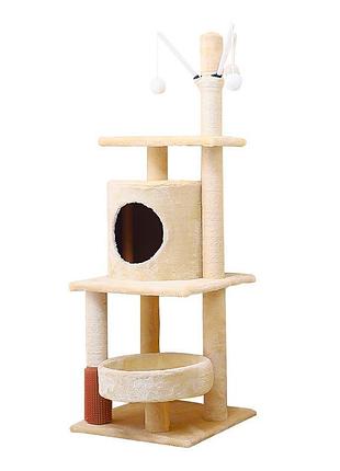 Когтеточка taotaopets y0006 лежак с игрушками для кота 115 см