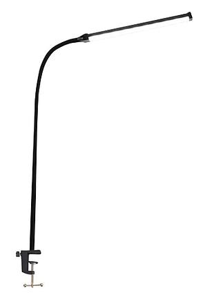 Настольная led лампа m-006 светодиодная гибкая зажимная с поворотным кронштейном black