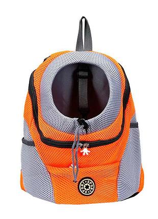 Рюкзак-переноска для кошек и собак venxius d-07 orange s
