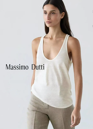 Льняна майка massimo dutti