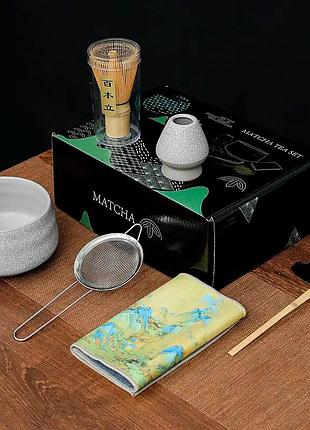 Набор mavanto 5456 для приготовления чая матча 7 предметов gray