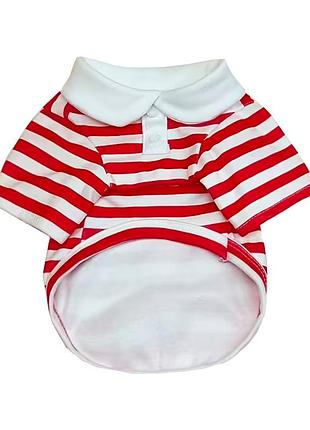 Рубашка поло для собак и кошек 2306cghy5160 демисезонная red xs
