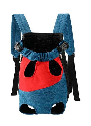 Рюкзак-кенгуру для тварин a10010-br red blue s