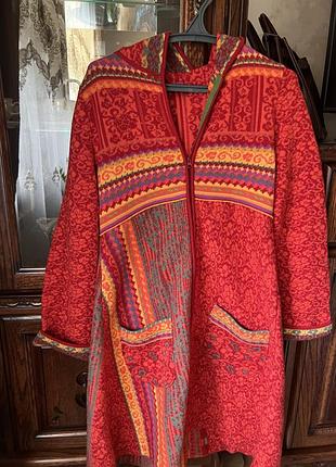 Ексклюзивний вовняний кардиган-пальто ivko (100% lambswool), розмір xl/42