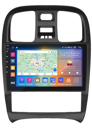 Штатная магнитола lesko для hyundai sonata iv (ef) рестайлинг 2001-2012 экран 9" 2/32gb carplay 4g wi-fi gps prime