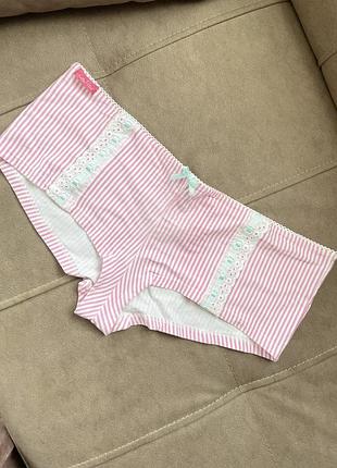 Рожеві та білі смугасті труси з мереживом від katie price lingerie