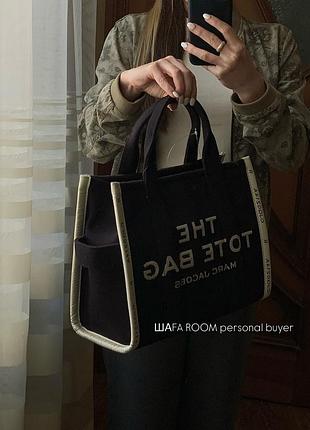 Сумка marc jacobs tote medium чорна 6