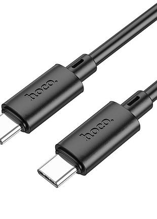 Кабель для заряджання hoco x88 gratified передачі даних потужністю 60w type-c to type-c 1m 3a black