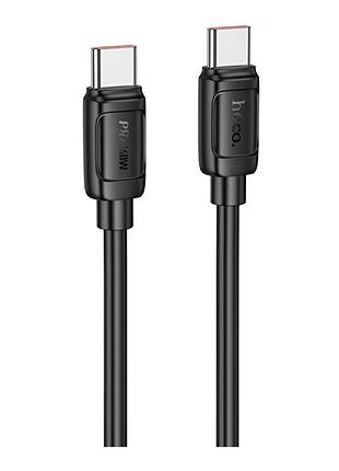 Кабель для заряджання та передачі даних usb hoco x115 force fast charging на 240w type-c на type-c 1м black