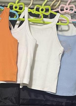 Дитячі трикотажні майки зріст 122-128, 134-140 см від zara, reserved