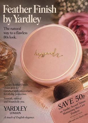 Вінтажна пудра yardley feather finish 1980-х років англія колекційна