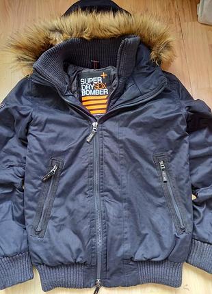 Куртка мужская зимняя -бомбер superdry microfibre windbomber