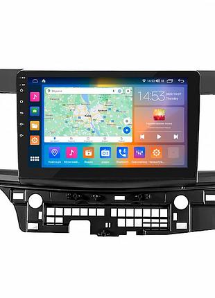Штатная магнитола lesko для mitsubishi lancer evolution x 2007-2016 экран 10" 4/64gb carplay 4g wi-fi gps prime