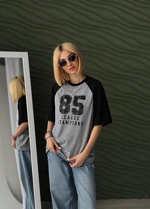 Женская хлопковая оверсайз футболка