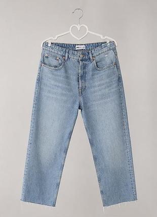 Світло-блакитні джинси zara розмір 40 прямі