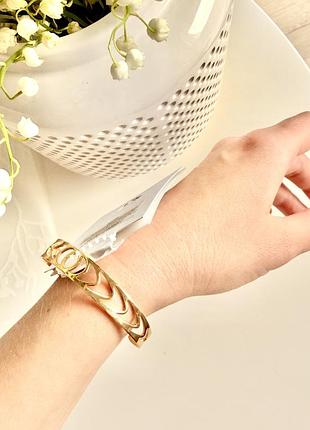 Ажурний золотистий браслет minimal cuff ✨