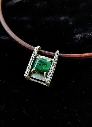 Авторський кулон 'смарагдовий оберіг'