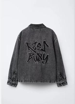 Джинсова куртка сорочка zara