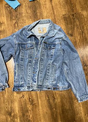 Джинсова куртка l xl оверсайз