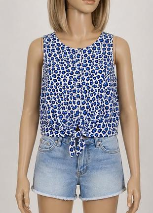 Блуза сорочка біло синя h&m 11/12 років