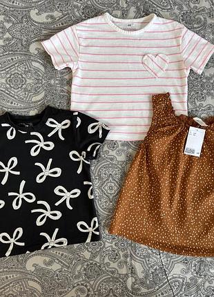Футболочки h&m для дівчинки 3-4 роки 98/104 см