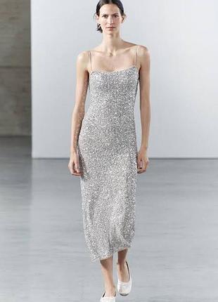 Сукня zara нова леоітки паєтки