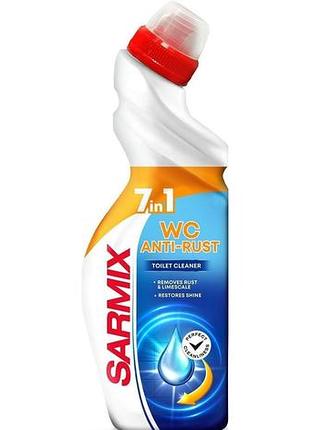 Средство для сантехники sarmix 7 в 1 от налета и ржавчины 750 мл
