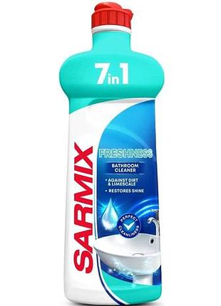 Гель для чистки ванны и раковин sarmix 7 в 1 свежесть 500 мл