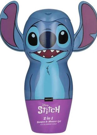 Детский шампунь и гель для душа 2in1 disney stich blueberry 300 мл