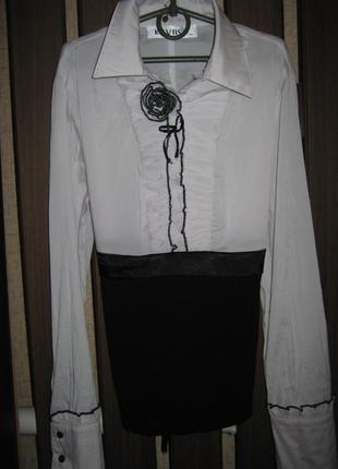 Оригінальна нарядна блузка/блуза/сорочка з довгим рукавом