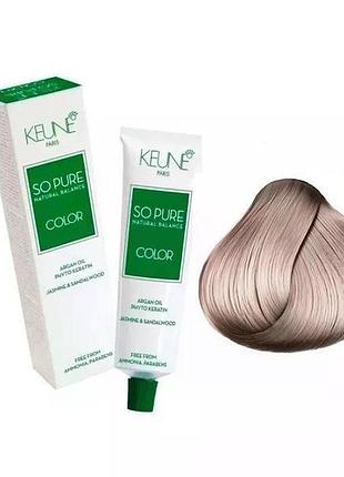 Крем-краска keune без аммиака so pure color 10.07 lightest violet blonde 60 мл