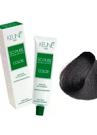 Крем-фарба keune без аміаку so pure color 3 dark brown 60 мл