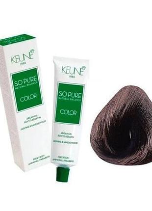 Крем-краска keune без аммиака so pure color 5.7 light violet brown 60 мл