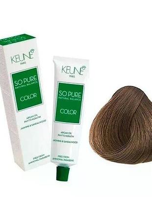 Крем-фарба keune без аміаку so pure color 6.53 dark chestnut blonde 60 мл