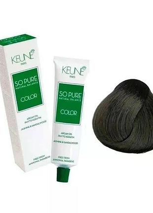 Крем-фарба keune без аміаку so pure color 4 medium brown 60 мл