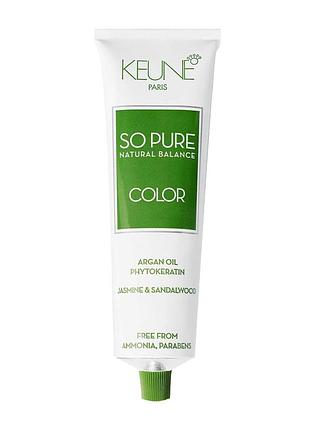 Крем-фарба keune без аміаку so pure color 5.31 light amber brown 60 мл