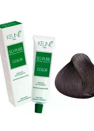 Крем-фарба keune без аміаку so pure color 6.1 dark ash blonde 60 мл